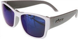 Bomber Floating and Safety Sunglasses - Gloss White Blue Mirror