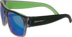 Bomber Floating and Safety Sunglasses - Crystal Smk Green Mirror