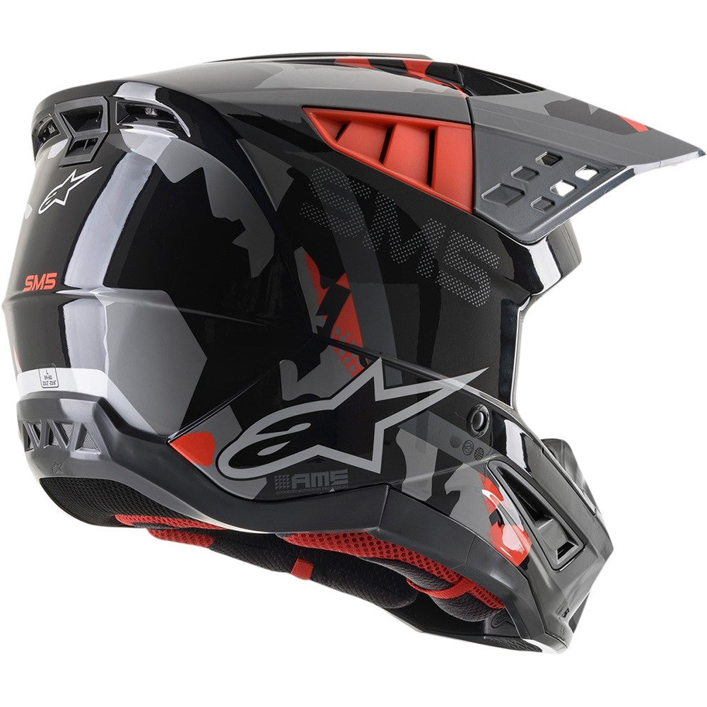 Alpinestars SM5 Rover Offroad Helmet Gray/Red