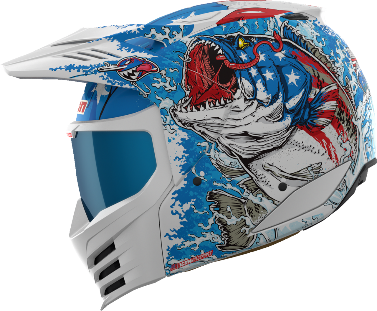 ICON Elsinore Helmet American Basstard Blue