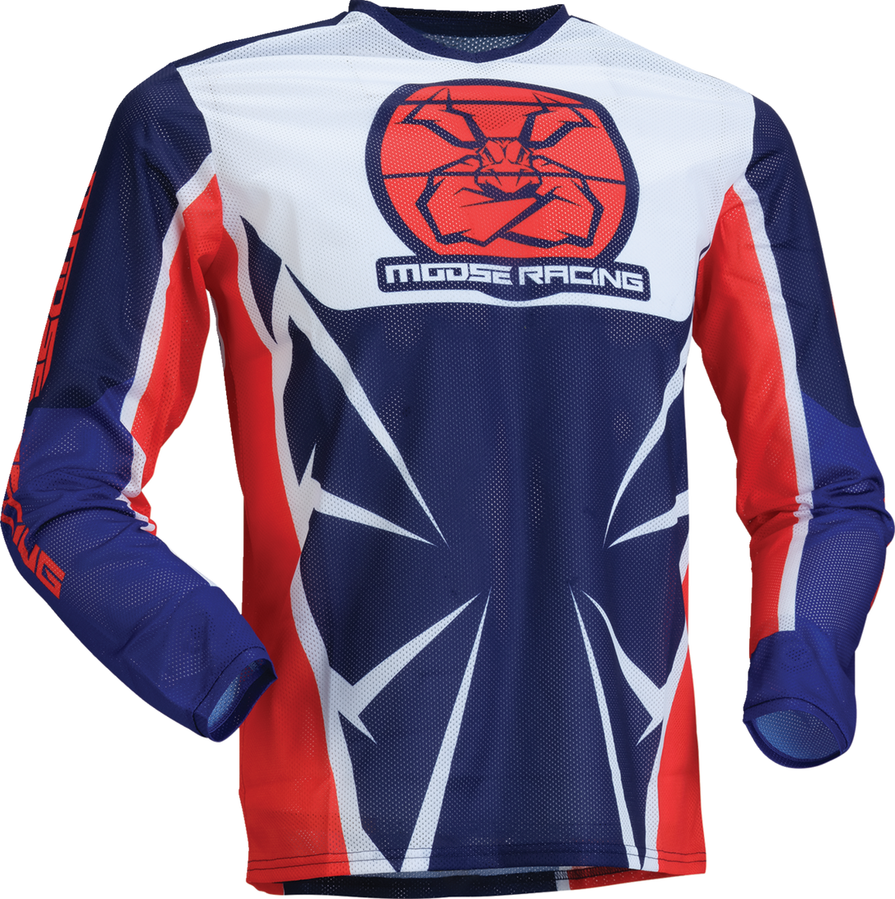 Moose Racing 2025 Youth Agroid Mesh Jersey Red/White/Blue