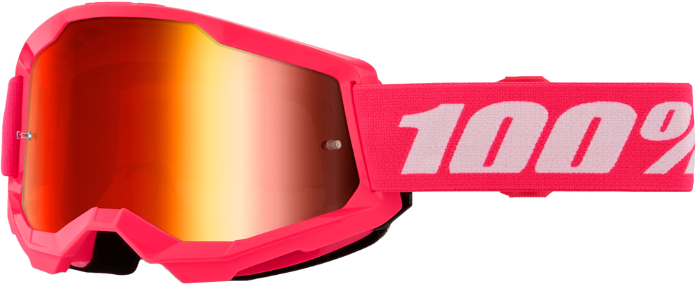 100% - 50032-00011 - STRATA 2 JUNIOR GOGGLE PINK MIRROR RED LENS
