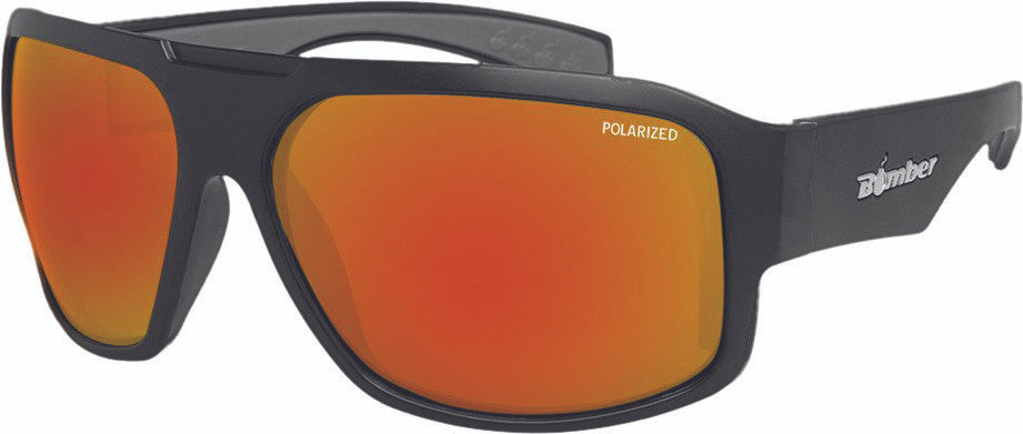 BOMBER - M111-RM - MEGA BOMB EYEWEAR MATTE BLACK W/RED MIRROR POLARIZED
