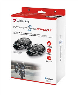 Cellularline Interphone Sport 2-Pack Bluetooth Intercoms Set