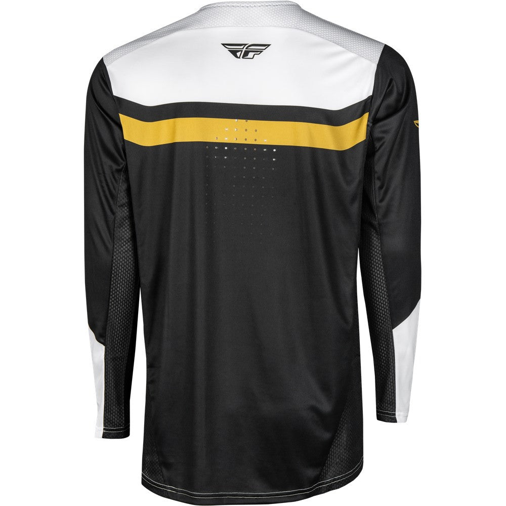 FLY Racing 2025 Youth Rayce Bicycle Jersey Pant Combo White/Black/Gold