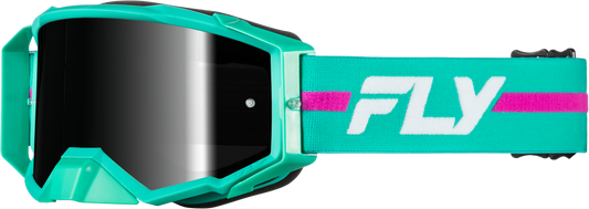 FLY Racing Zone Pro Goggle Teal/Purple with Black Mirror/Smoke Lens