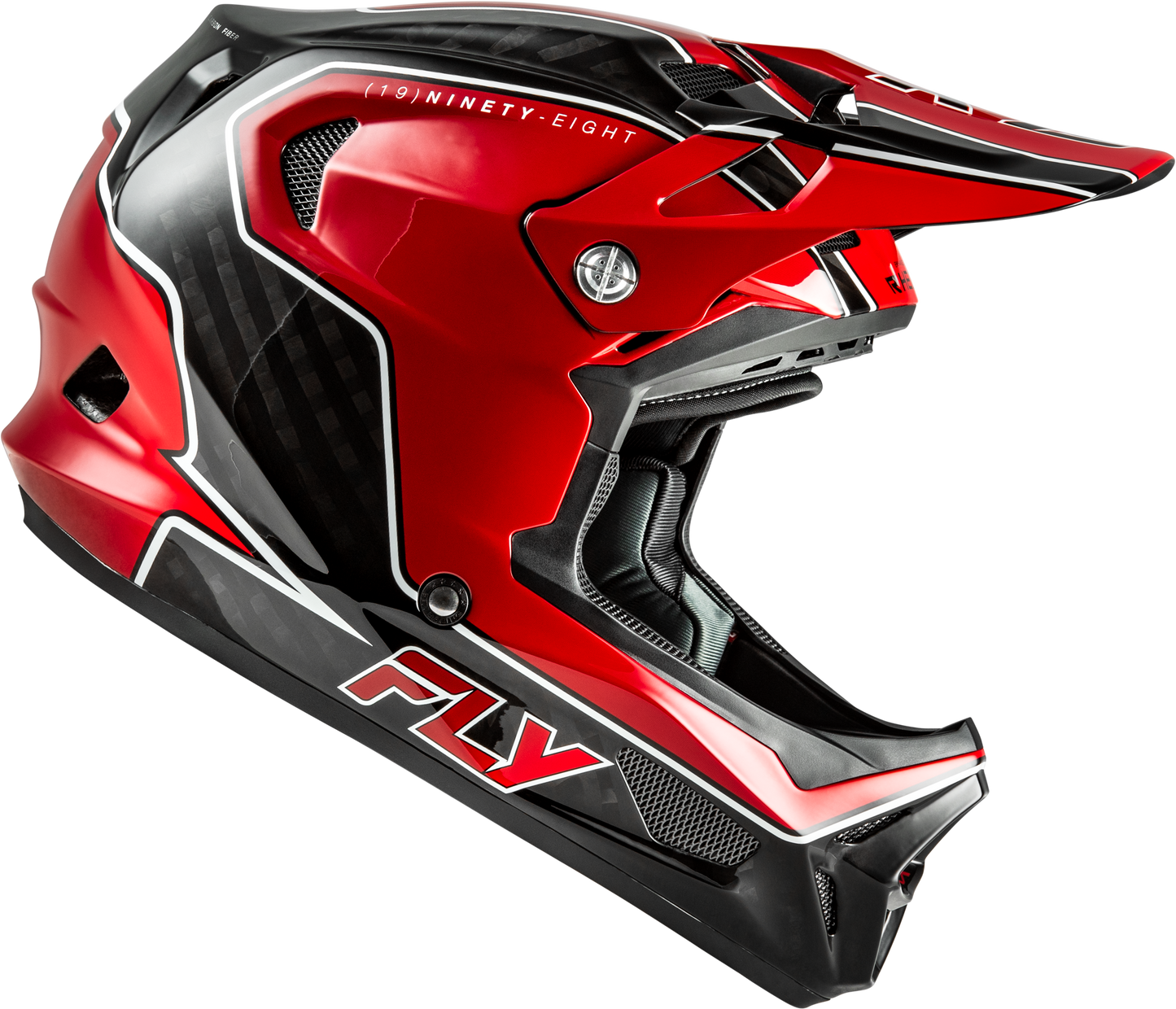 FLY Racing 2026 Werx-R Flow Carbon Helmet Black Carbon/Red