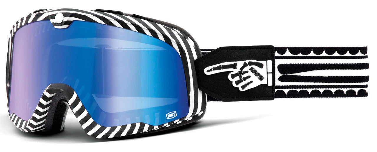 100% Barstow Goggle Death Spray - Mirror Blue Lens