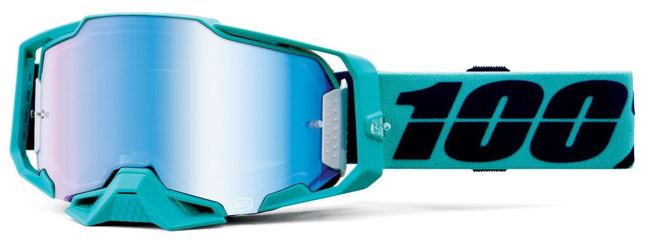 100% Armega Offroad Goggle Esterel - Mirror Blue Lens
