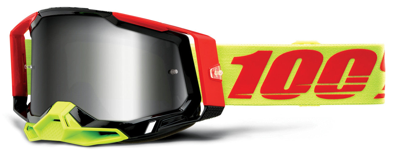 100% Racecraft 2 Offroad Goggle Wiz - Mirror Silver Flash Lens