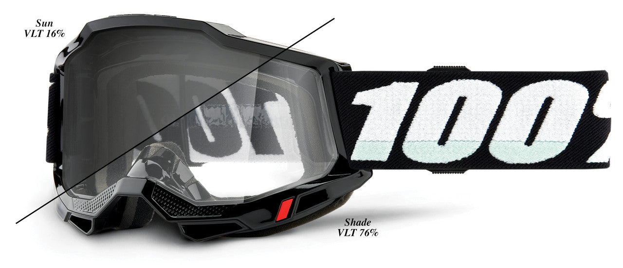 100% Accuri 2 Woods Offroad Goggle Black - Photochromic Lens