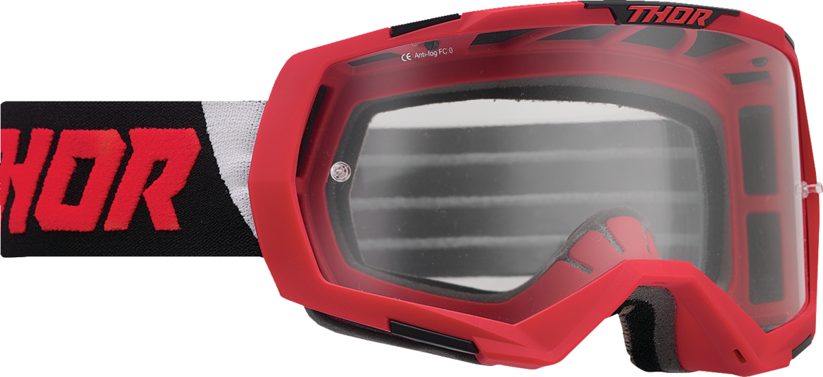 Thor Regiment Goggle Red/Black Clear Lens
