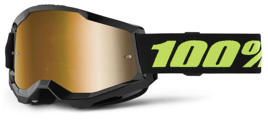 100% Strata 2 Offroad Goggle Solar Eclipse - Mirror True Gold Lens