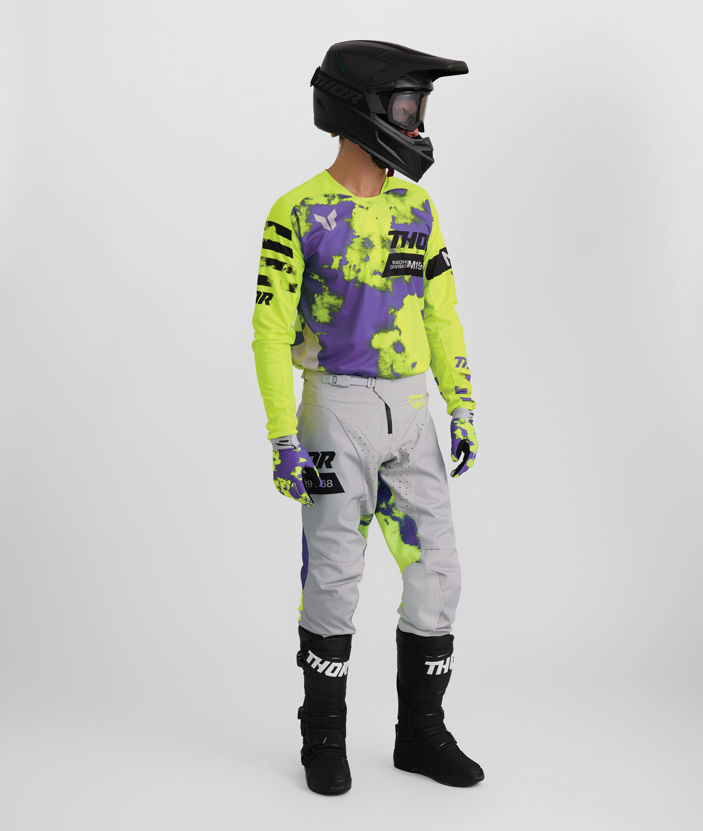 Thor 2026 Launchmode Bleach Gray/Acid Jersey Pant Combo
