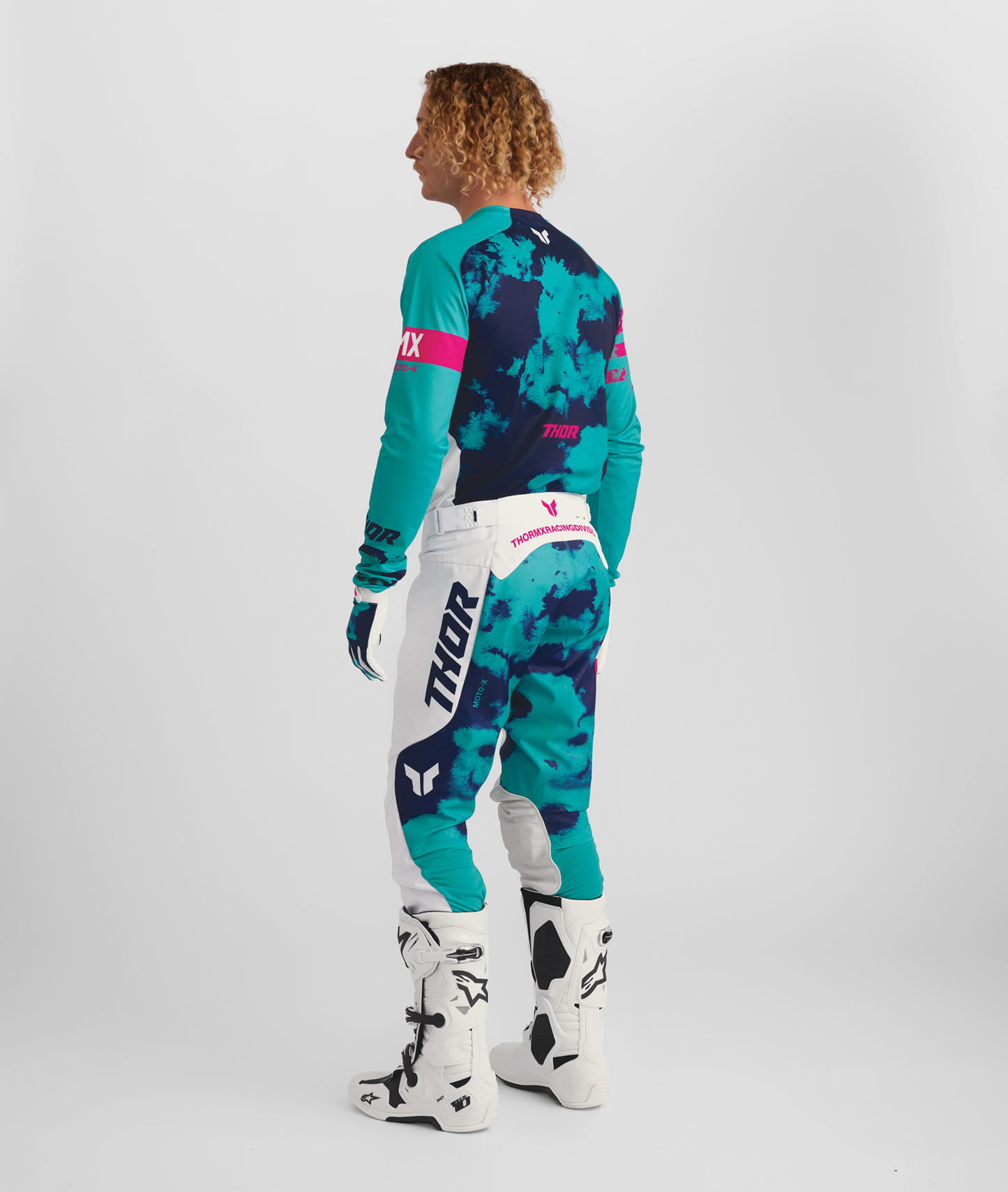 Thor 2026 Launchmode Bleach White/Aqua Jersey Pant Combo