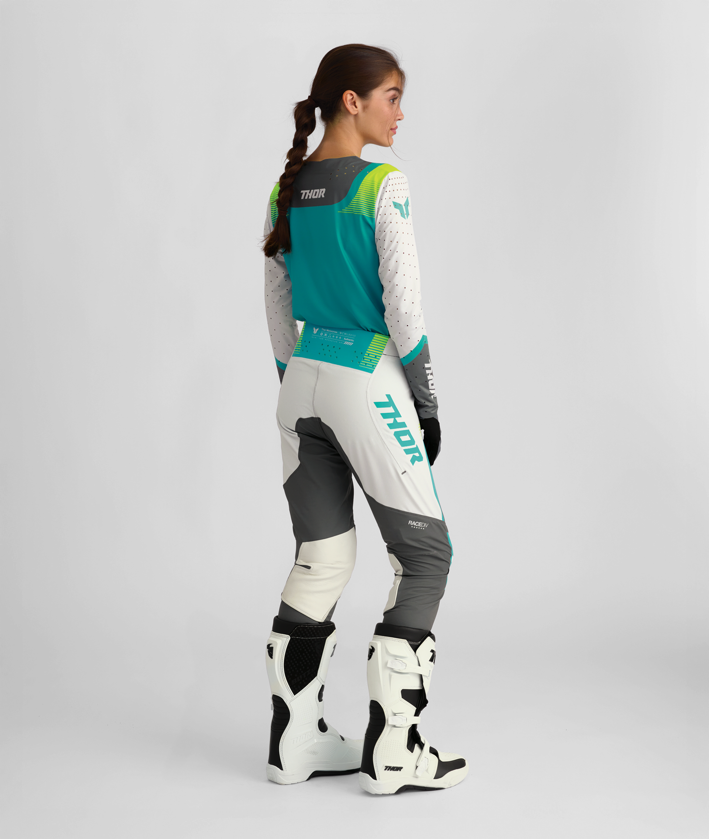 Thor 2026 Womens Sportmode Velocity Gray/Aqua Jersey Pant Combo