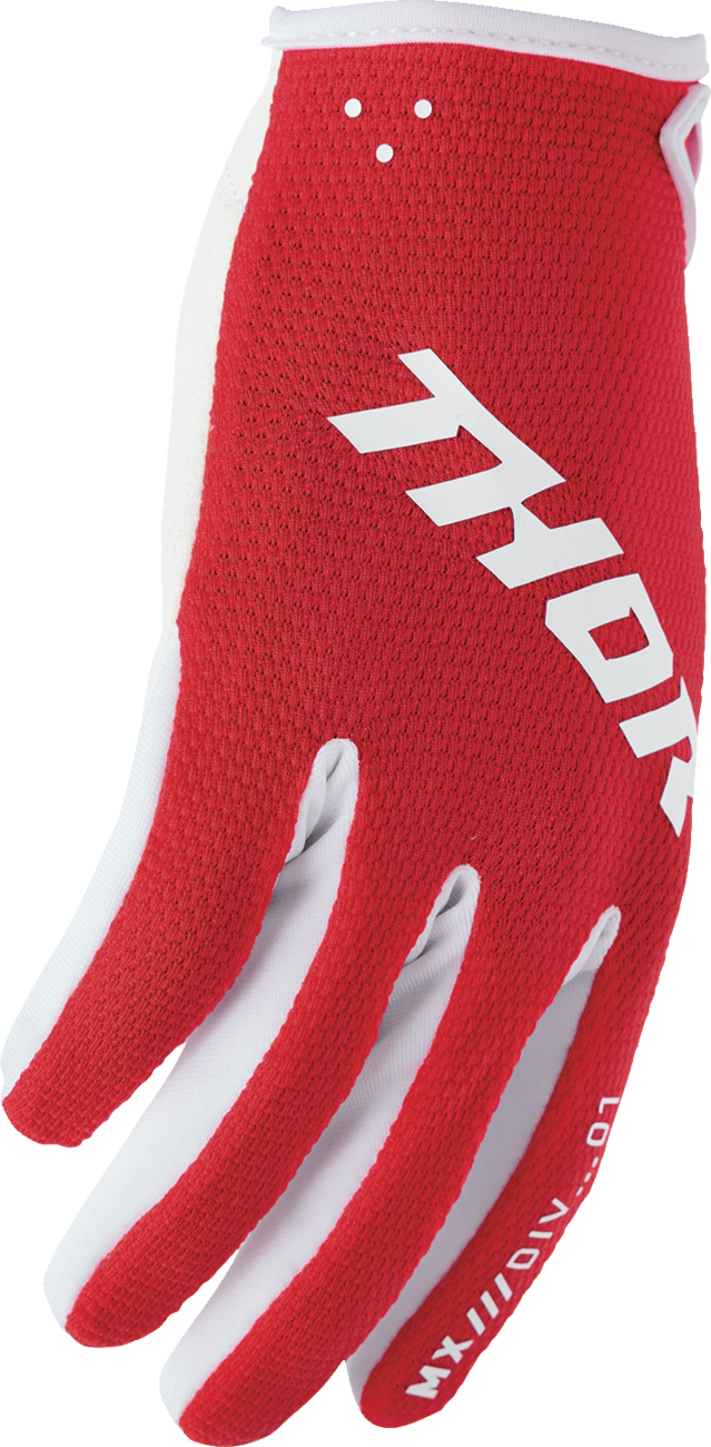 Thor 2026 Youth Ridemode Static Gloves Red