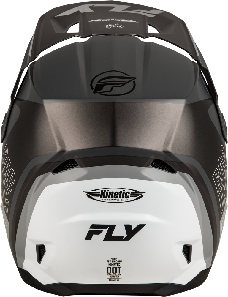 FLY Racing Kinetic Rally Offroad Helmet Matte Grey/Black/White