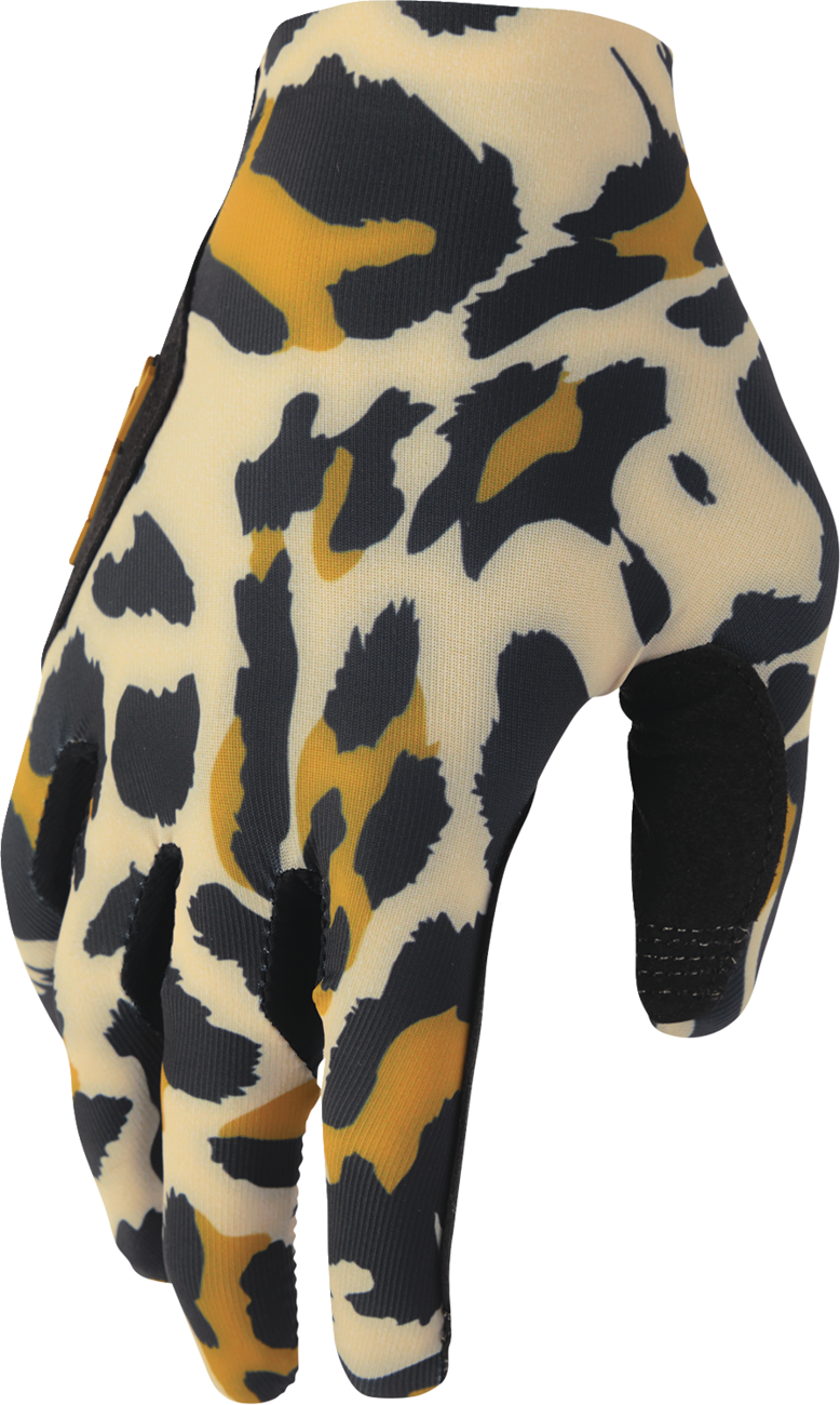 Thor 2026 Womens Sportmode Cheetah Gloves Tan/Black