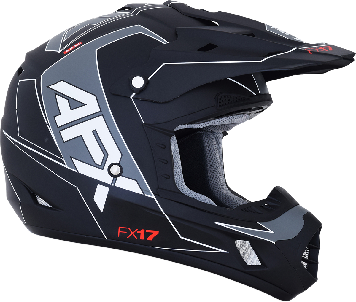 AFX FX-17 Offroad Helmet Aced Matte Black/White