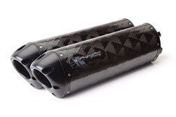 Two Brothers - Honda VFR800Fi (02-09) Dual M-2 Black Series Slip-On (Carbon Fiber)