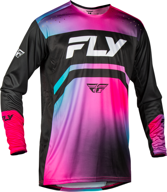 FLY Racing 2025 Youth Rayce Bicycle Jersey Fuschia/Black/Teal