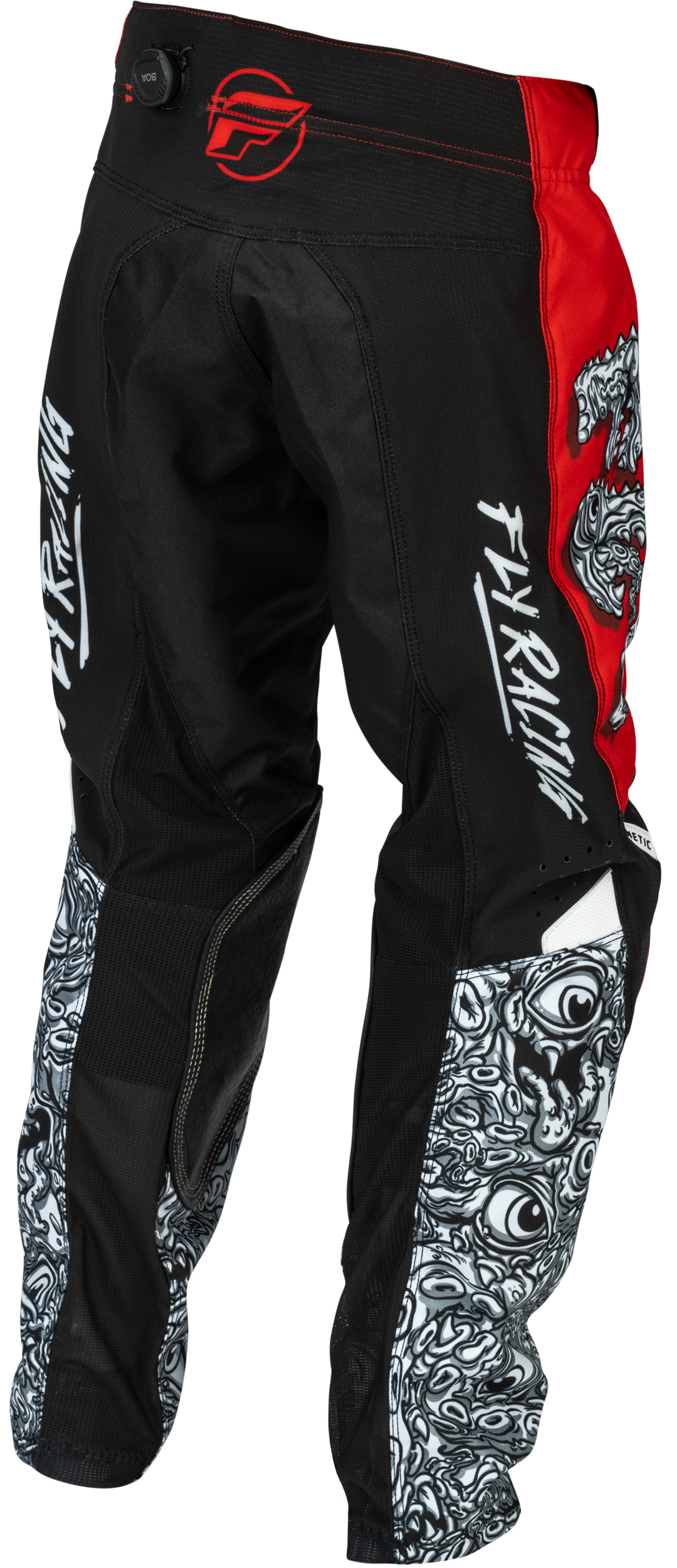 FLY Racing 2026 Youth Kinetic Mutant Red/White/Black Jersey Pant Combo