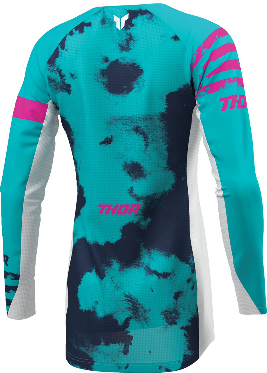 Thor 2026 Womens Launchmode Bleach White/Aqua Jersey Pant Combo