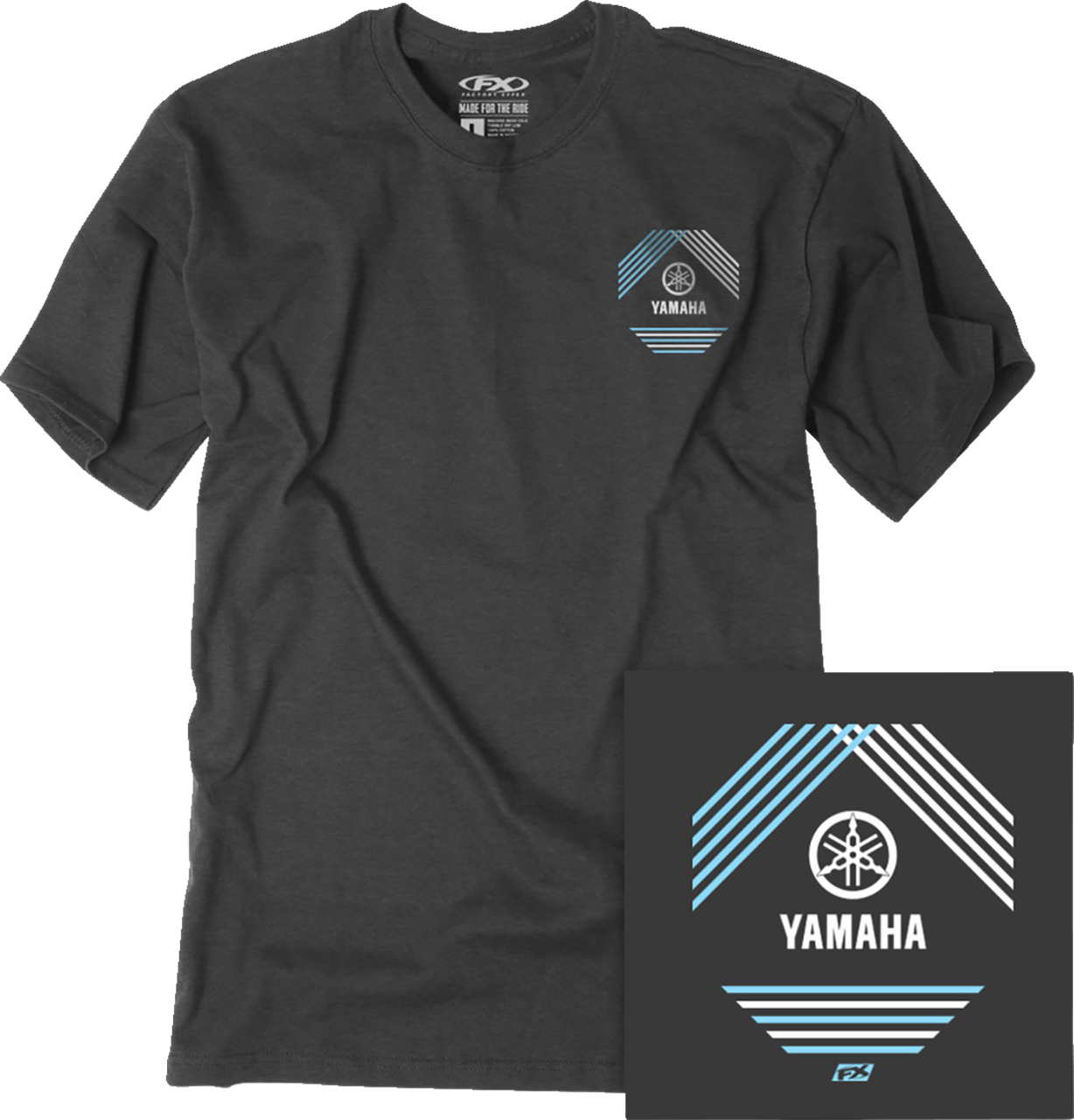 Factory Effex Yamaha Lined T-Shirt Heather Charcoal