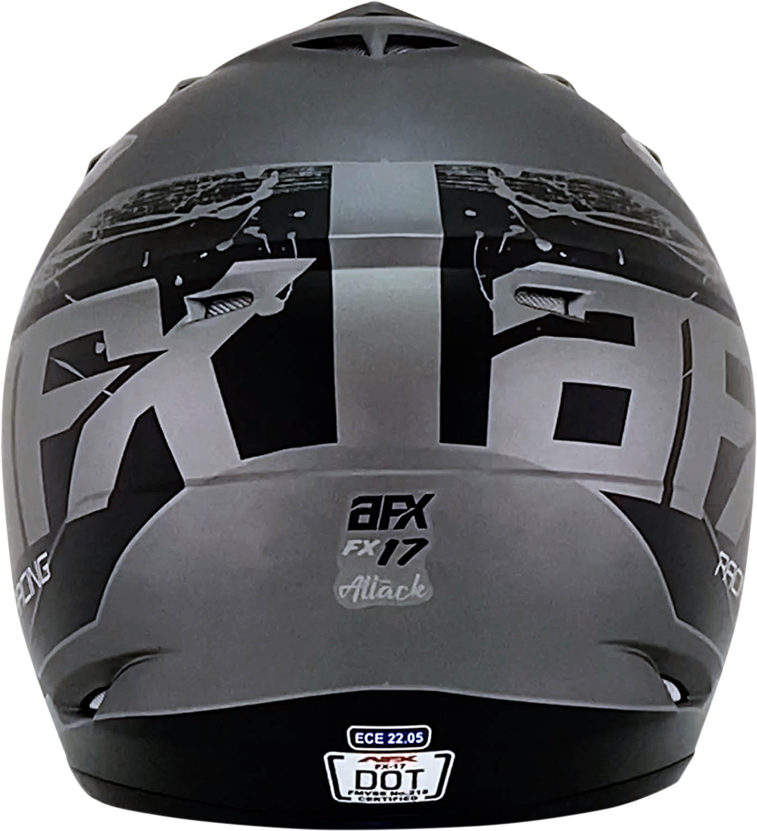 AFX FX-17 Offroad Helmet Attack Frost Gray/Matte Black