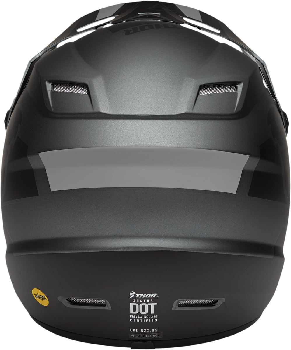 Thor 2023 Youth Sector Split MIPS Helmet - Charcoal/Black