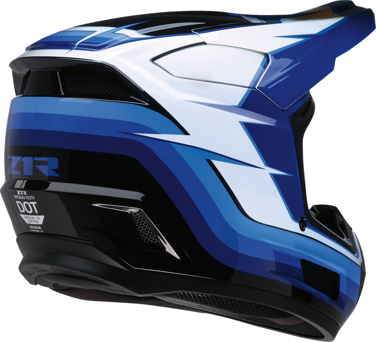 Z1R Youth Dirt Maxx Offroad Helmet Vortex Blue/White