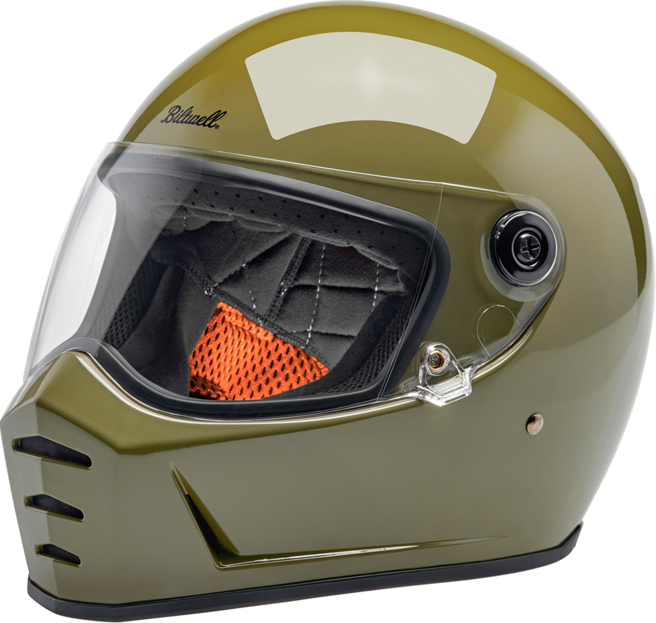 Biltwell Lane Splitter Full Face Helmet Gloss Olive Green