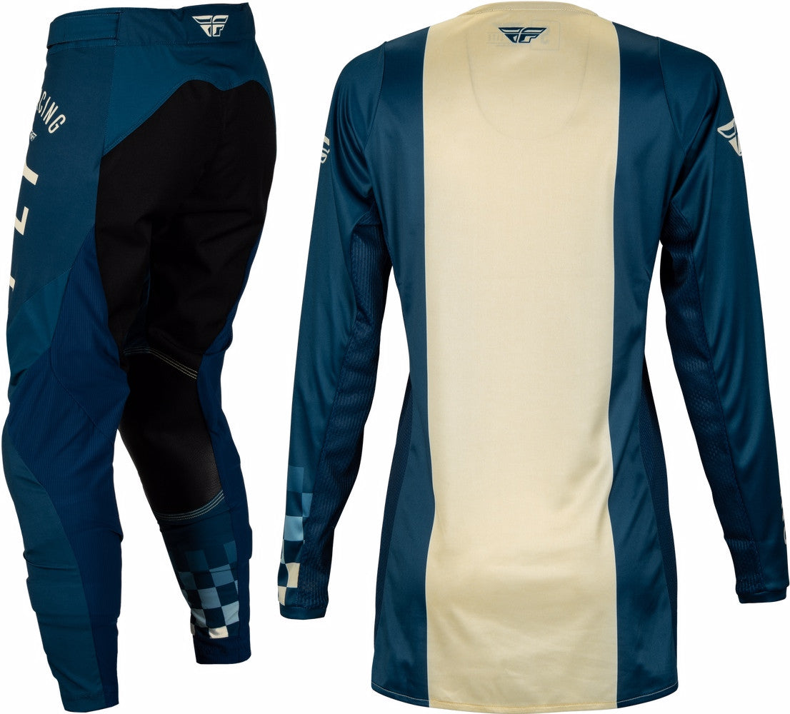 FLY Racing 2025 Womens Lite Jersey Pant Combo Navy/Ivory