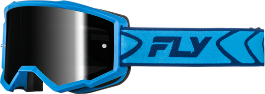 FLY Racing Zone Goggle Blue/Navy with Black Mirror/Smoke Lens