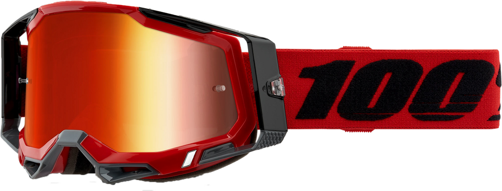 100% - 50010-00003 - RACECRAFT 2 GOGGLE RED MIRROR RED LENS