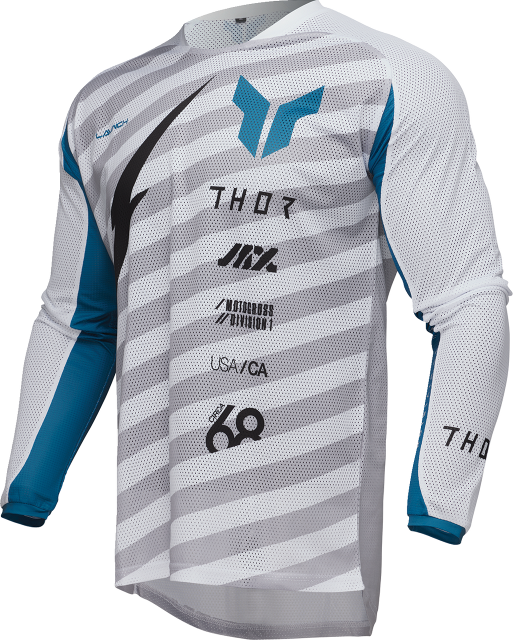 Thor 2025 LAUNCHMODE Vented Raid Jersey Pant Combo White/Gray