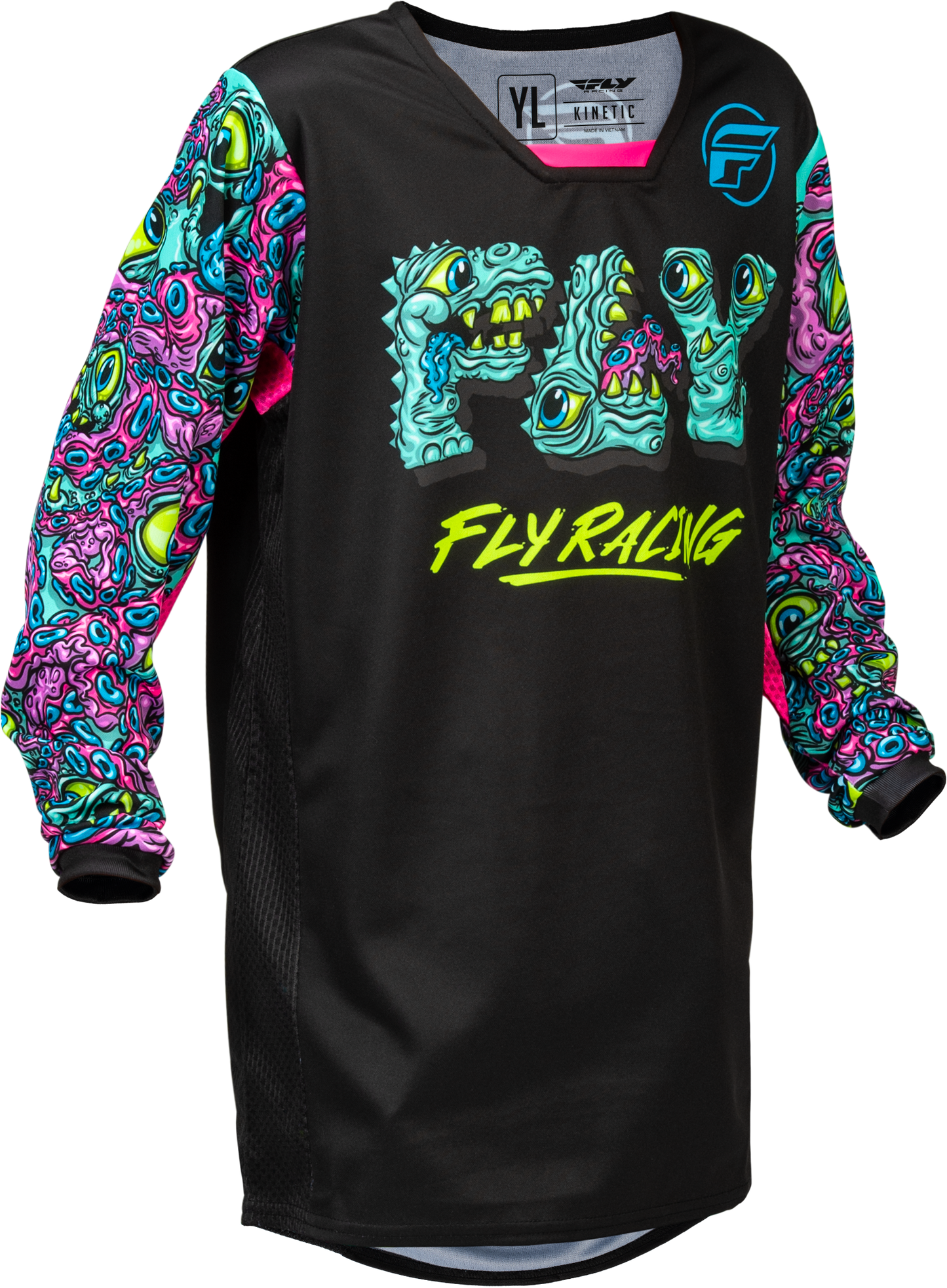 FLY Racing 2026 Youth Kinetic Mutant Jersey Black/Multi