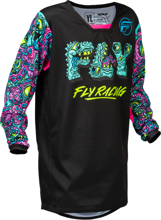 FLY Racing 2026 Youth Kinetic Mutant Jersey Black/Multi