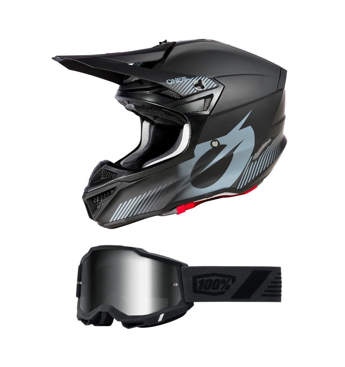 O'Neal 2024 5 Series Solid V.23 Helmet and Goggle Combo Black
