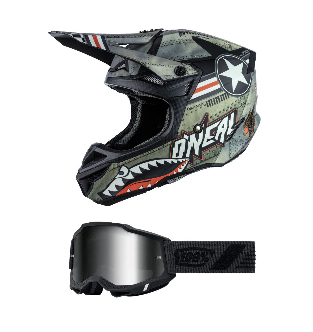 helmet and goggles combo O'Neal 2024 5 Series Wingman Helmet and Goggle Combo Multi – Motocrossgiant