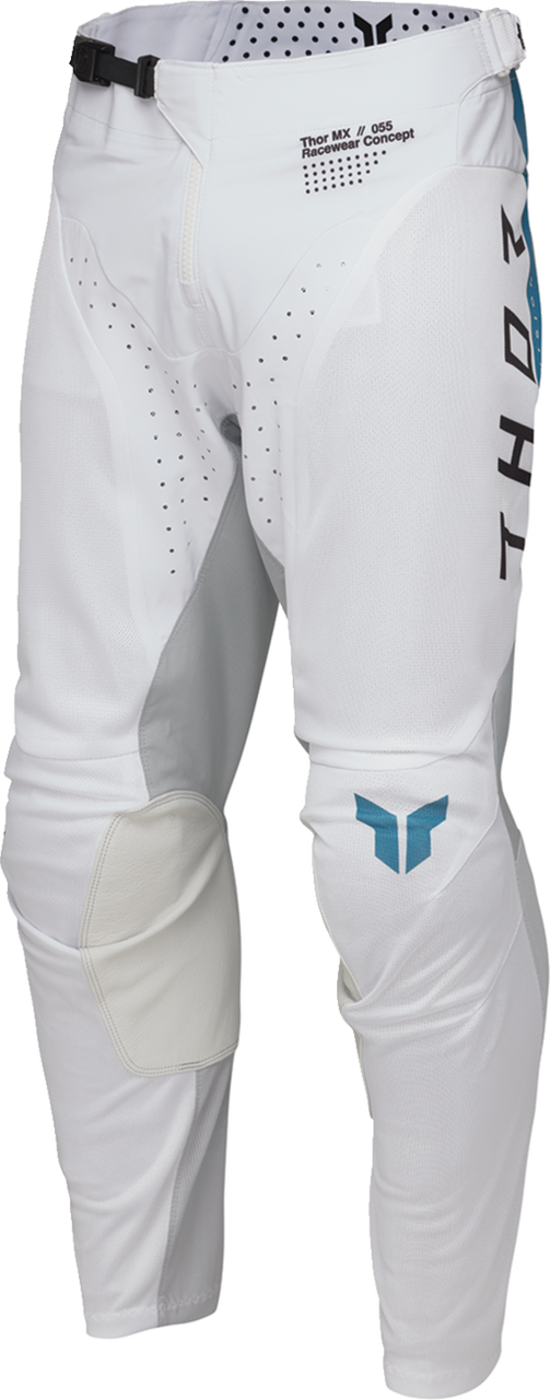 Thor 2025 LAUNCHMODE Vented Raid Jersey Pant Combo White/Gray