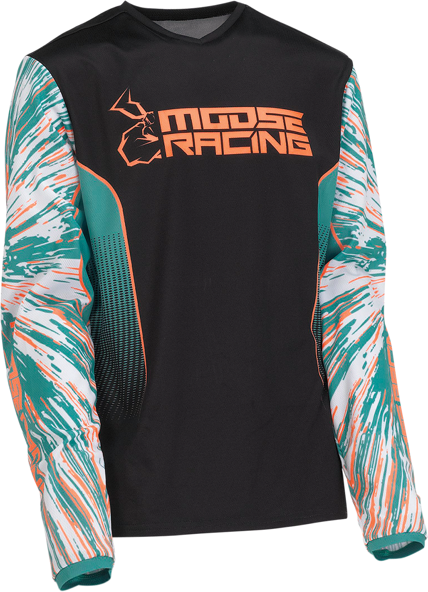 Moose Racing Youth Agroid Jersey Teal/Orange/Black