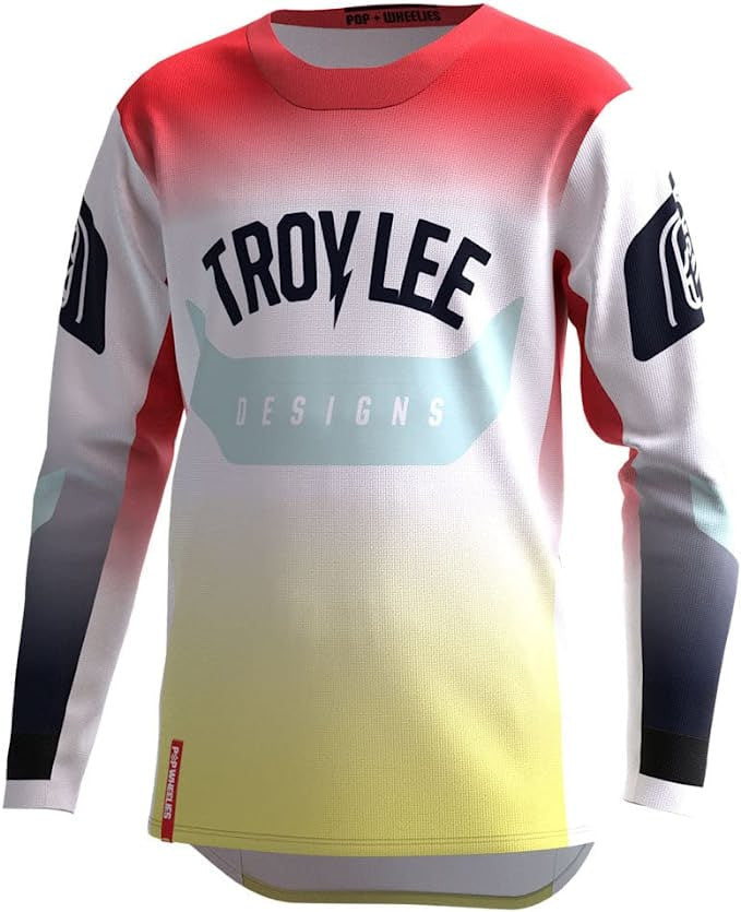 Troy Lee Designs 2023 Youth GP Jersey Pant Combo Arc Acid Yellow/Red