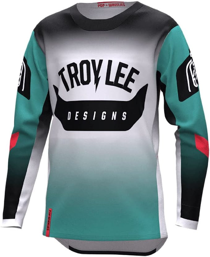 Troy Lee Designs 2023 Youth GP Jersey Pant Combo Arc Turquoise/Neon Melon