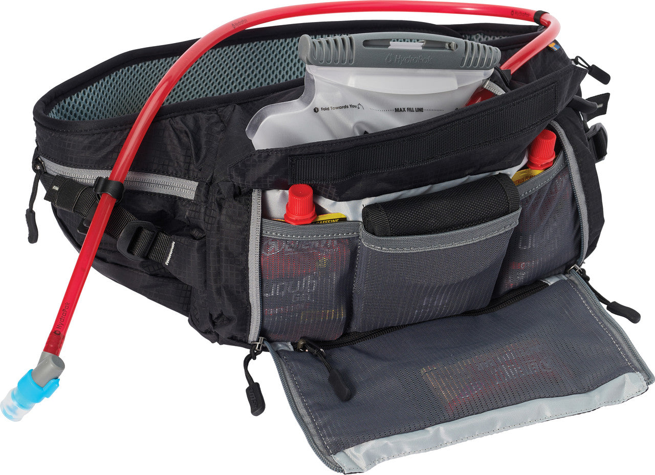 USWE Zulo 6 Black Carbon 1.5L Vented Hip Pack PNP Tube