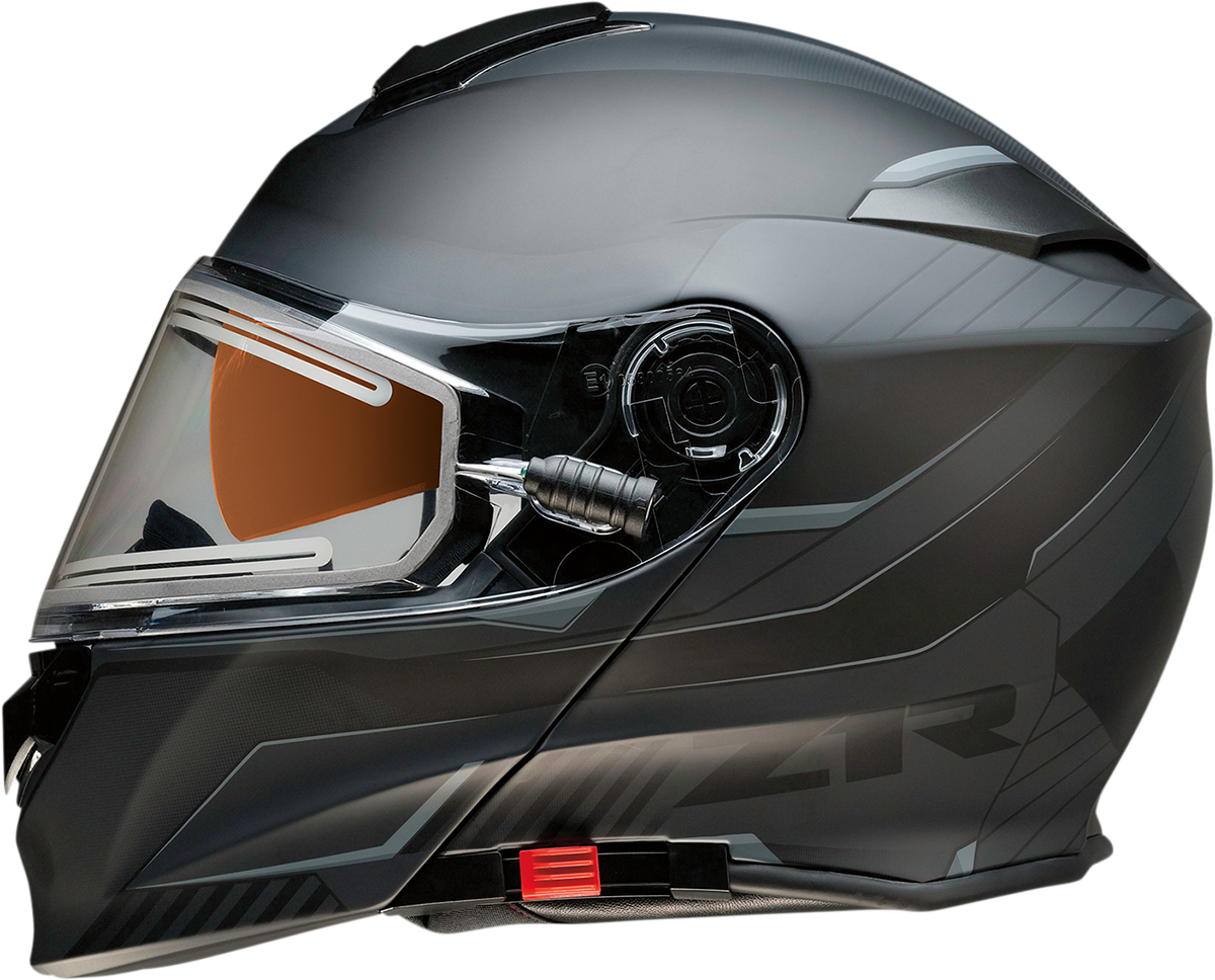 Z1R Solaris Modular Scythe Electric Shield Snow Helmet Black/Gray