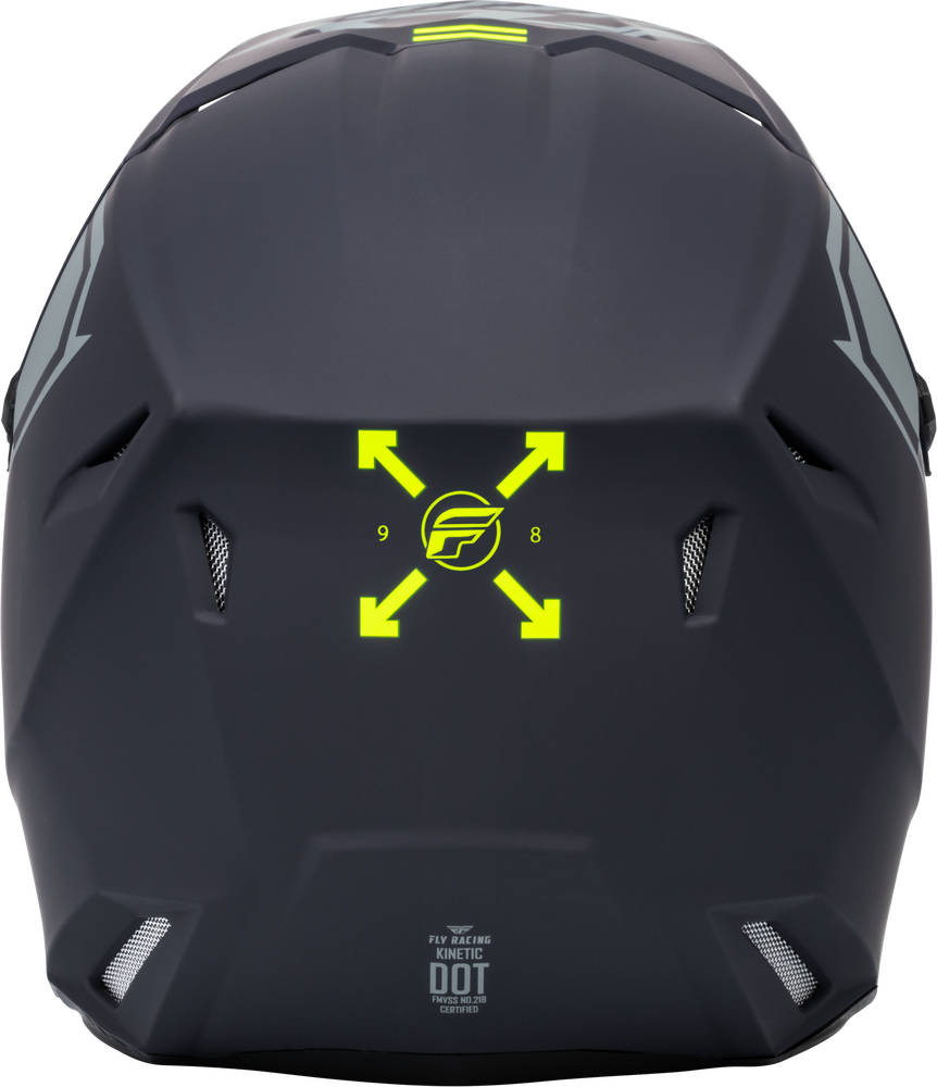 FLY Racing 2024 Kinetic Menace Offroad Helmet Matte Grey/Hi-Vis