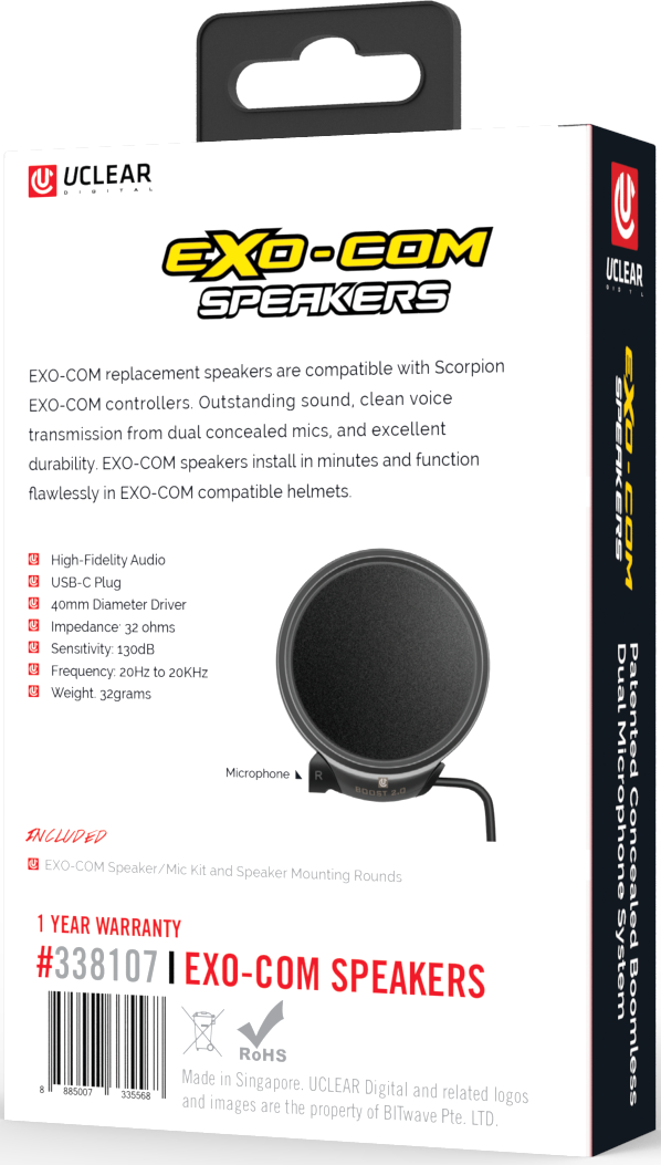 UCLEAR EXO-COM Replacement Speaker/Mic Kit