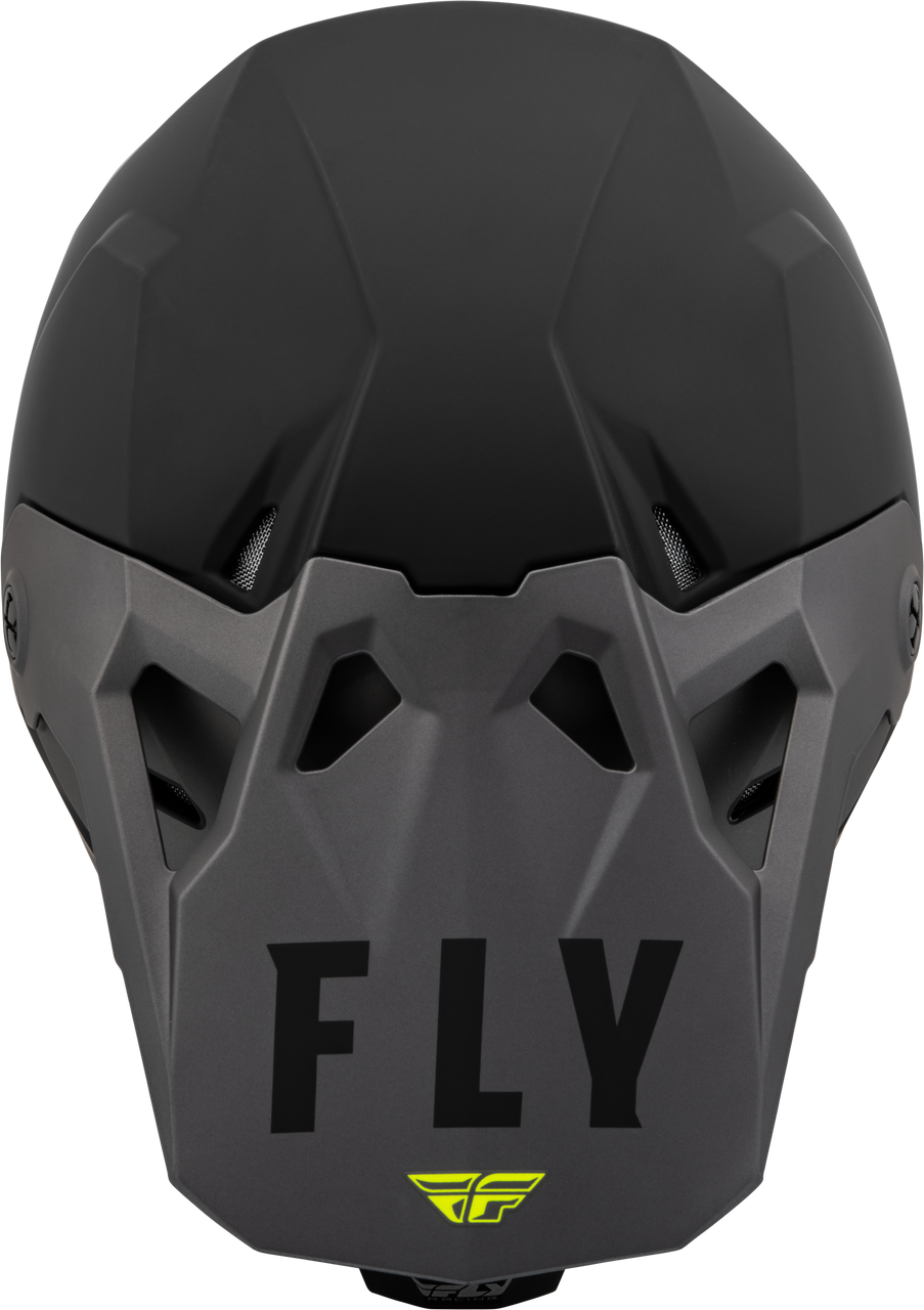 FLY Racing 2023 Youth Formula CP Slant Offroad Helmet Matte Black/Grey/Hi-Vis Youth Large